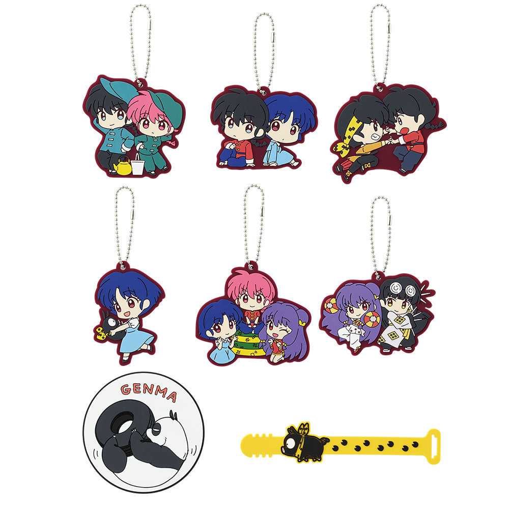 ICHIBAN KUJI TV ANIME RANMA 1/2 - I PRIZE RUBBER ASSORTMENT - COMPLETE SET OF 8 TYPES