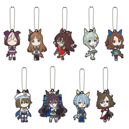 ICHIBAN KUJI UMA MUSUME PRETTY DERBY - 10TH EDITION - I PRIZE - RUBBER CHARM Complete Set 9 Types