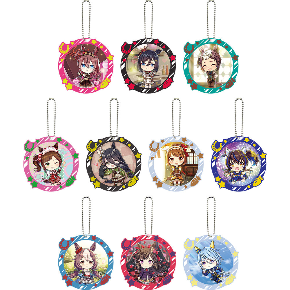 ICHIBAN KUJI UMA MUSUME PRETTY DERBY 11TH EDITION - H PRIZE FULL COLOR RUBBER CHARM COMPLETE SET OF 10 TYPES