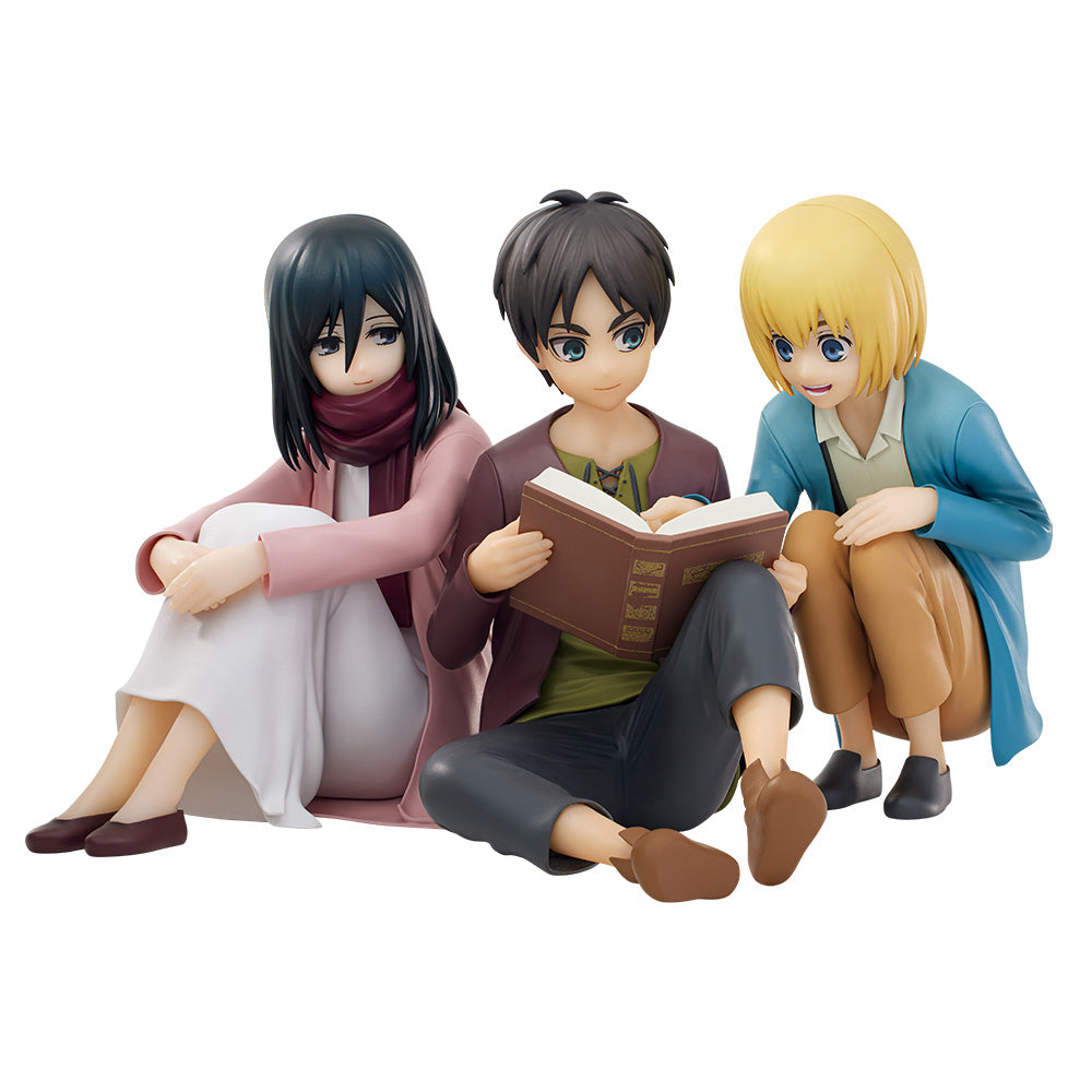 Ichiban Kuji Attack on Titan - Rumbling - A PRIZE - Eren, Mikasa and Armin Figures - The World Outside the Walls