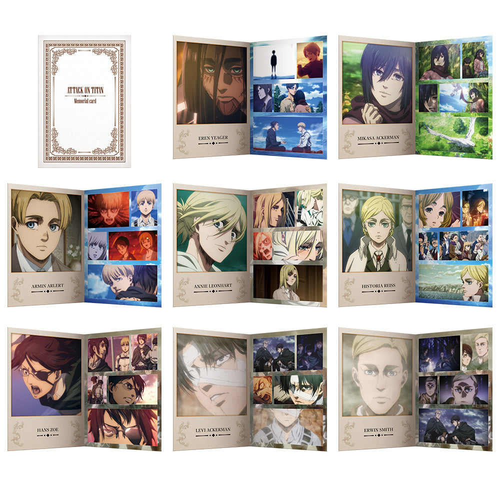 Ichiban Kuji Attack on Titan - Rumbling - G Prize - Memorial Card Ending Complete Set 8 Types