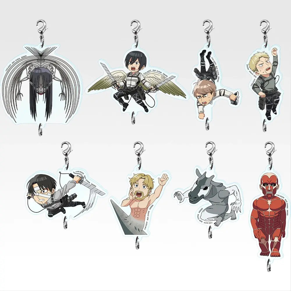 Ichiban Kuji Attack on Titan Each Person's Determination - F Prize Connectable Acrylic Charms Complete Set of 8 Types