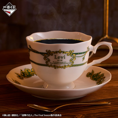 Ichiban Kuji Attack on Titan The World Outside the Walls - D Prize Teacup and Saucer Set Levi Model