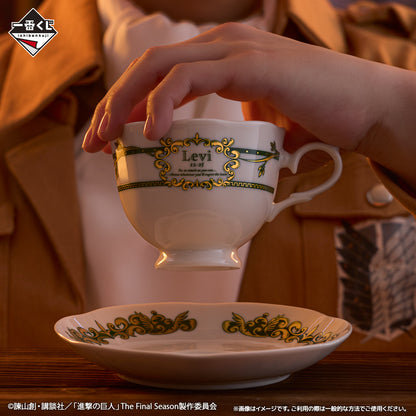 Ichiban Kuji Attack on Titan The World Outside the Walls - D Prize Teacup and Saucer Set Levi Model