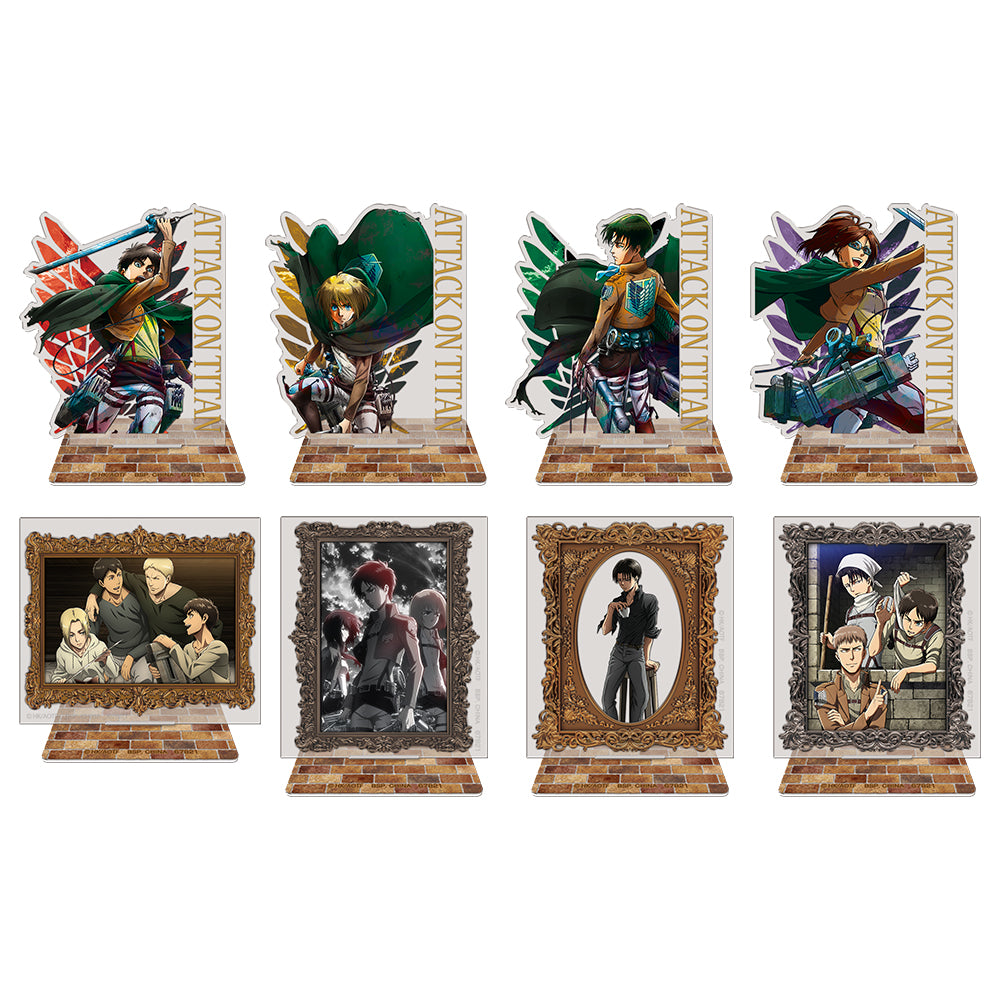 Ichiban Kuji Attack on Titan The World Outside the Walls - F Prize Acrylic Stand B Complete Set of 8 Types