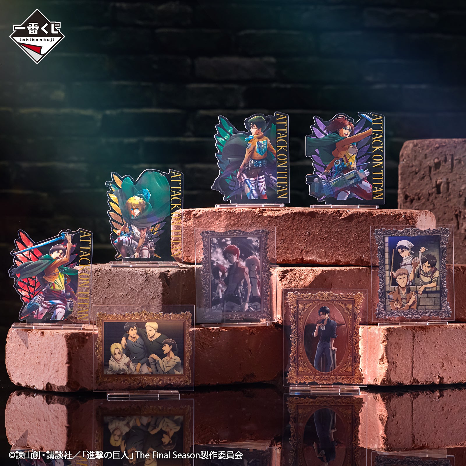 Ichiban Kuji Attack on Titan The World Outside the Walls - F Prize Acrylic Stand B Complete Set of 8 Types