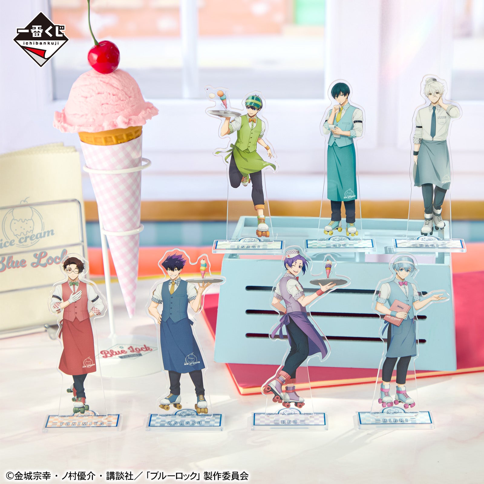 Ichiban Kuji Blue Lock Day Off - E Prize Acrylic Stand Complete Set of 7 Types