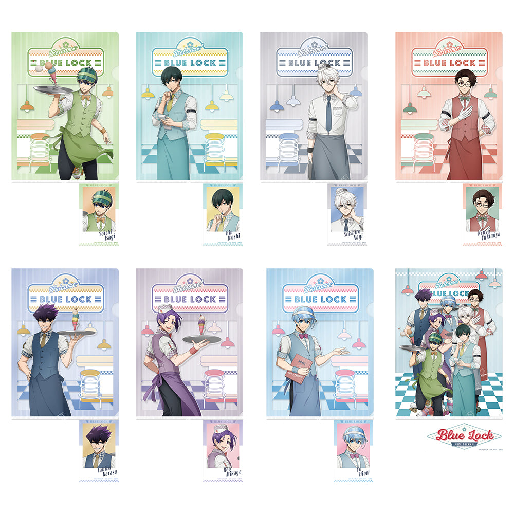 Ichiban Kuji Blue Lock Day Off - G Prize Clear File and Sticker Set Complete Set of 8 Types