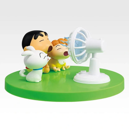 Ichiban Kuji Crayon Shin-chan Summer Vacation - A Prize Fan with Aaah Diorama Figure