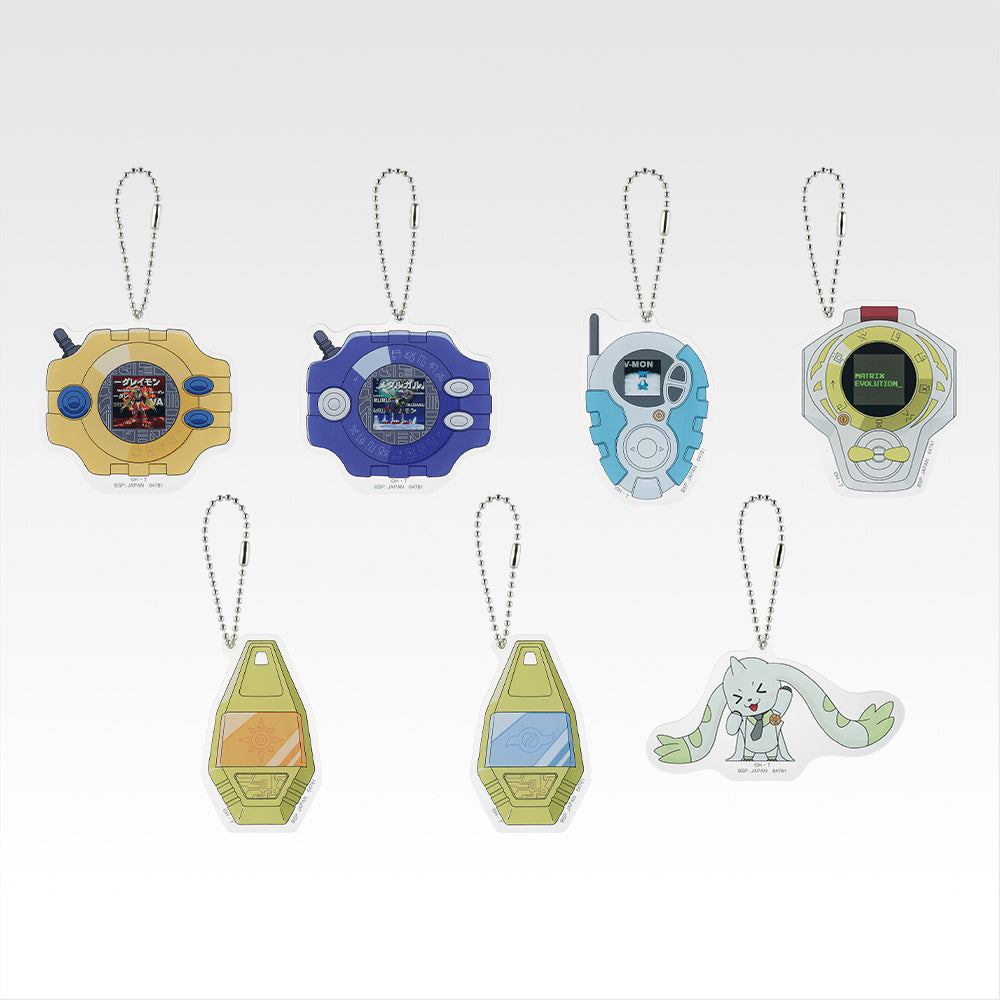 Ichiban Kuji Digimon Series Collision of Light and Darkness - F Prize Acrylic Charm Complete Set of 7 Types