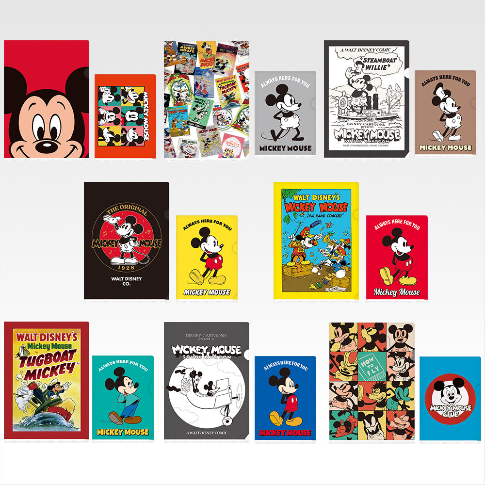 Ichiban Kuji Disney FANTASIA 85th Anniversary Memories of Mickey - G Prize Mickey Memorial Clear File Complete Set of 8Types