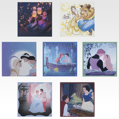 Ichiban Kuji Disney Princess Dream in Color - F Prize Mini Canvas Board Collection Complete Set of 7 Types
