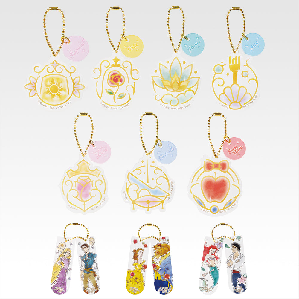 Ichiban Kuji Disney Princess Dream in Color - H Prize Charm Collection Complete Set of 10 Types