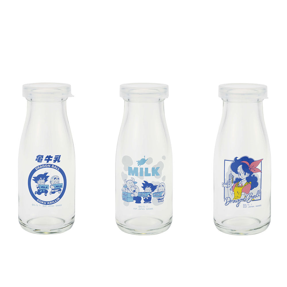 Ichiban Kuji Dragon Ball Fantastic Adventure - E Prize: Milk Bottle Glass Complete Set 3 Types