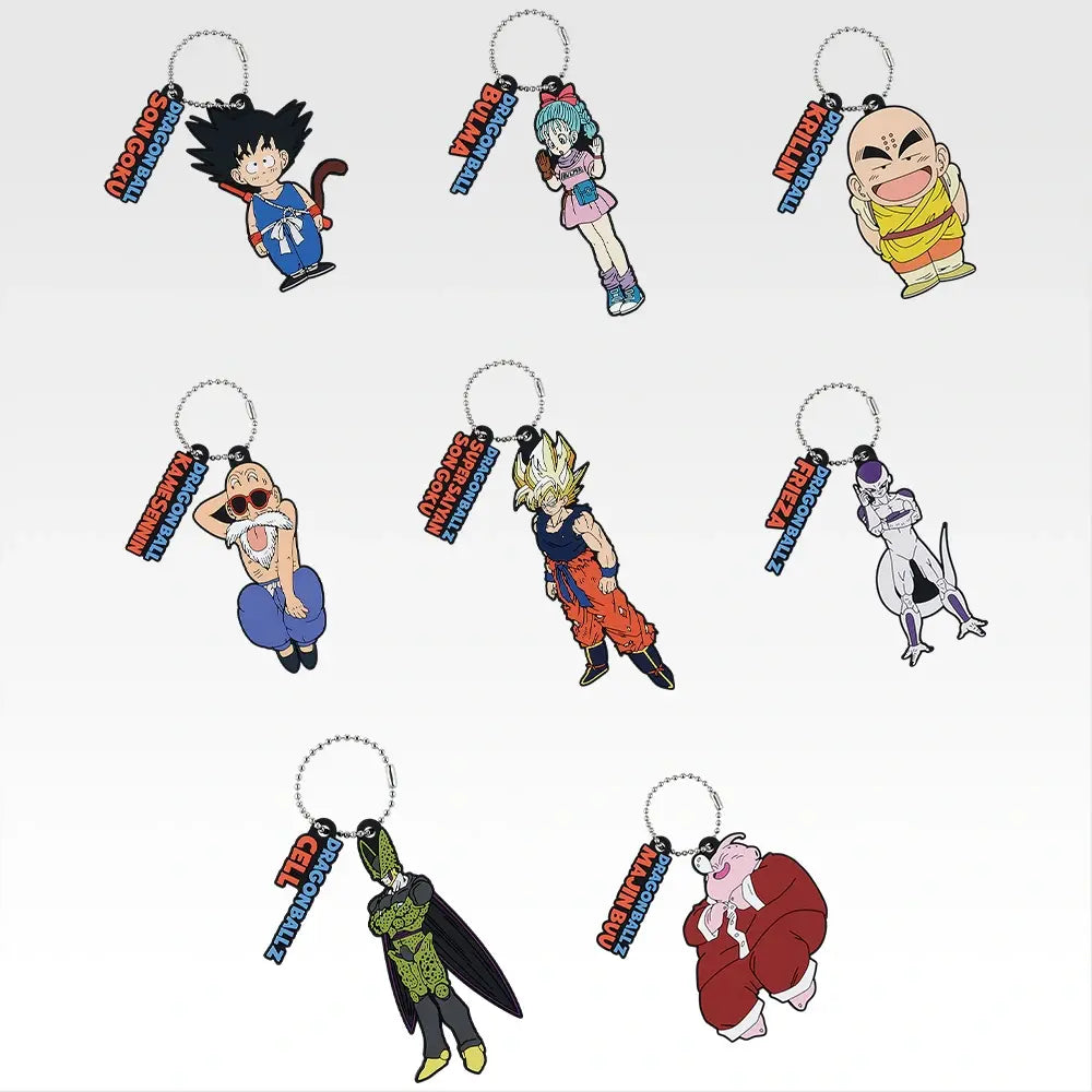 Ichiban Kuji Dragon Ball The Chronicle of Goku - H Prize Rubber Charm Complete Set of 8 Types