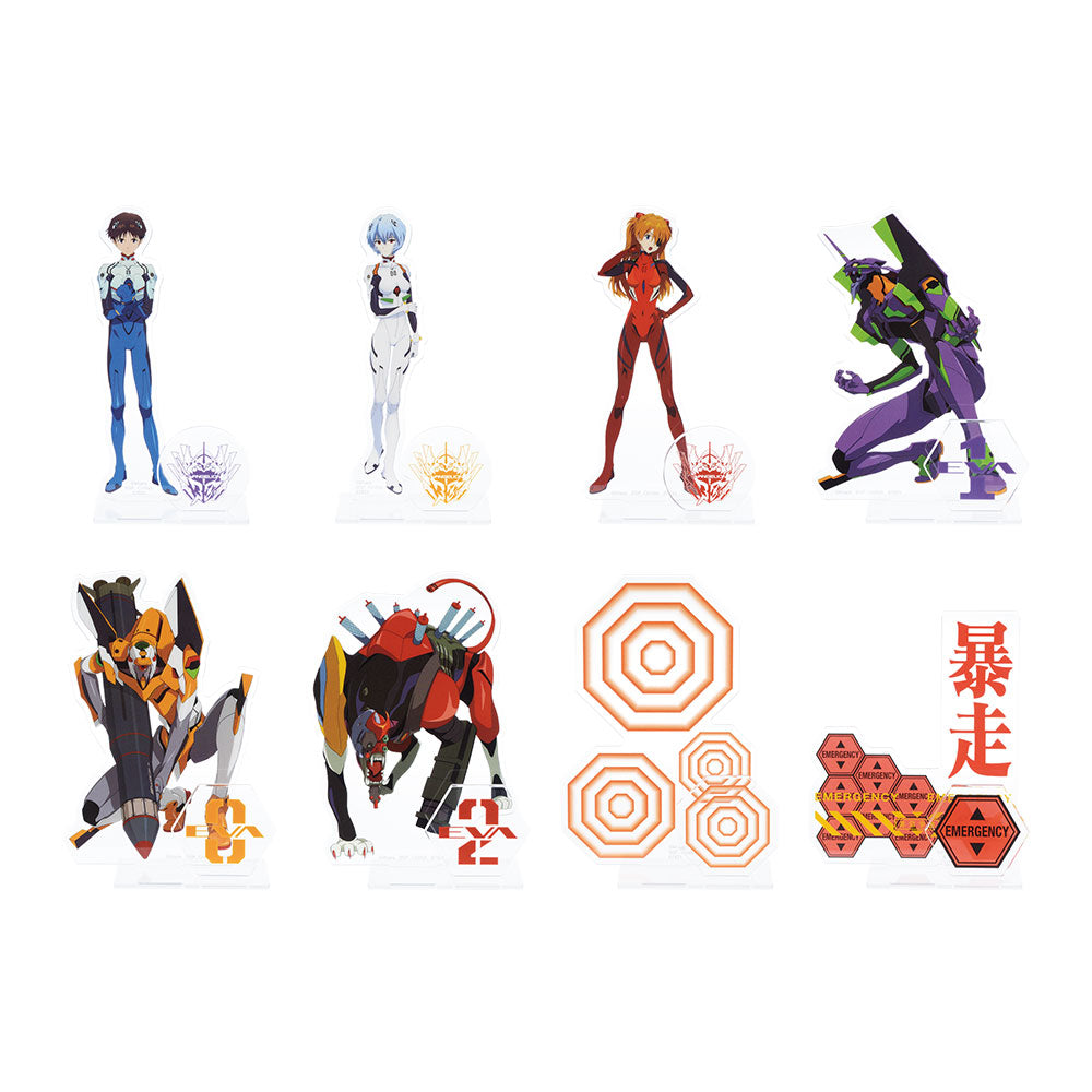 Ichiban Kuji Evangelion Operation Yamato - F Prize Layered Acrylic Stand Complete Set of 8 Types