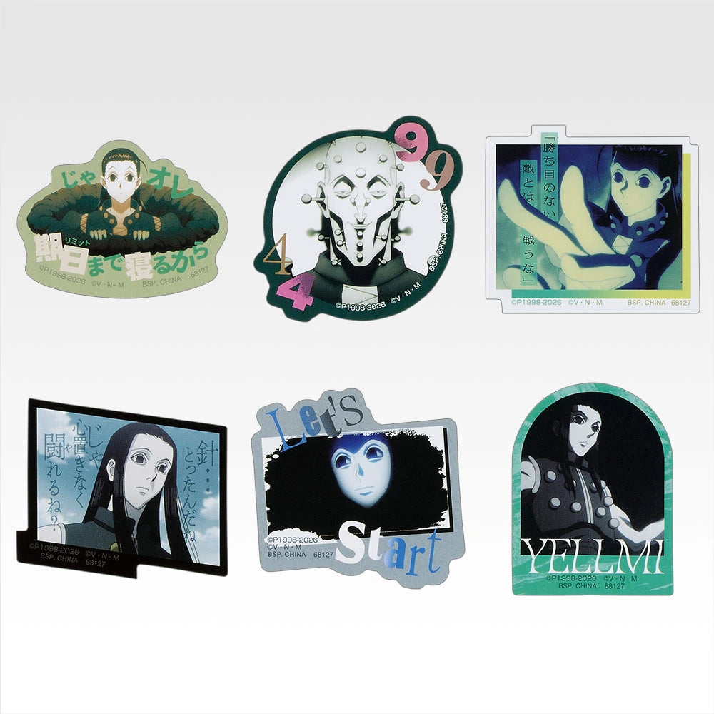 Ichiban Kuji HUNTER×HUNTER Zoldyck Family - J Prize Sticker Collection Complete Set of 10 Types