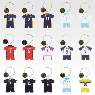 Ichiban Kuji Haikyu!! Road to the Nationals - F Prize Acrylic Charm with School Icon Button Complete Set of 15 Types