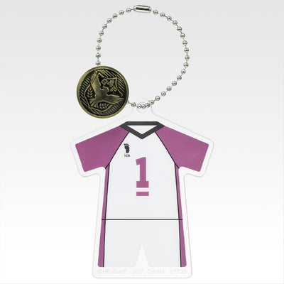 Ichiban Kuji Haikyu!! Road to the Nationals - F Prize Acrylic Charm with School Icon Button Complete Set of 15 Types