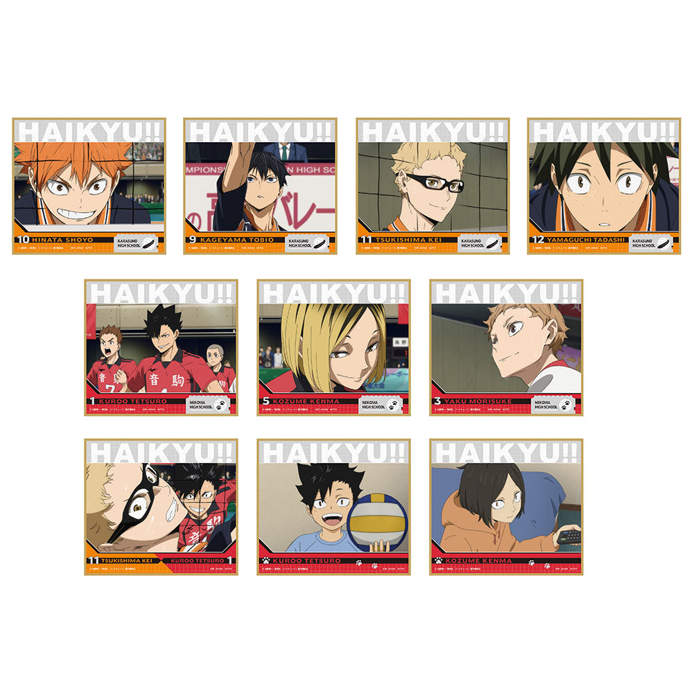 Ichiban Kuji Haikyu!! The Movie Battle at the The Dumpster Battle 2 - F Prize Colored Paper Complete Set of 10 Types