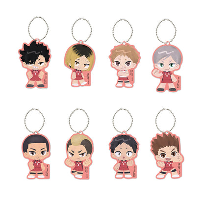 Ichiban Kuji Haikyu!! The Movie Battle at the The Dumpster Battle 2 - H Prize Nekoma Acrylic Charm Complete Set of 8 Types