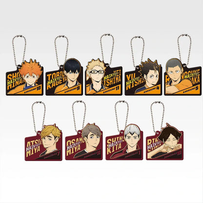 Ichiban Kuji Haikyu!! The Strongest Challenger - H Prize Rubber Charms Complete Set of 9 Types