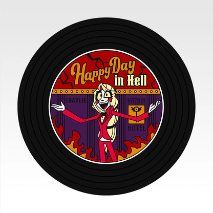 Ichiban Kuji Hazbin Hotel - G Prize Record-Style Rubber Coasters Complete Set of 9 Types