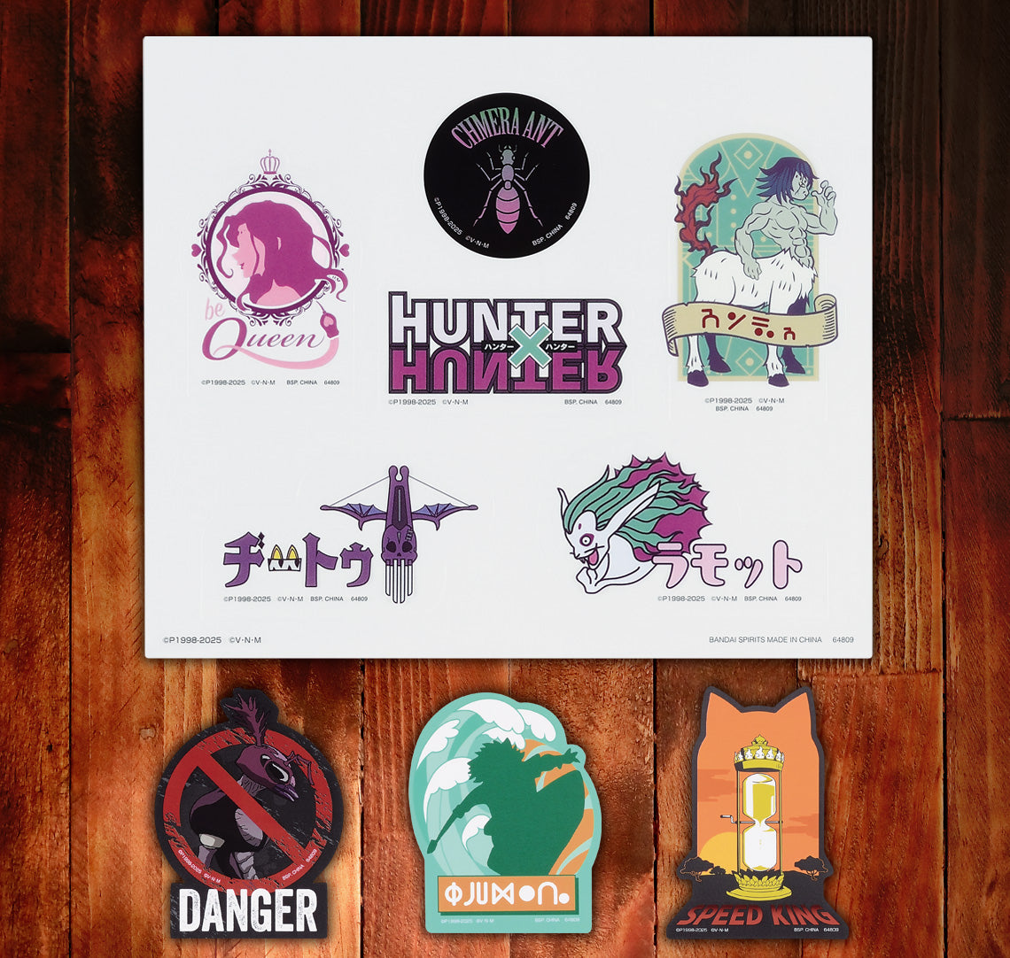 Ichiban Kuji Hunter X Hunter CHIMERA ANT - I Prize Clear Sticker & Flake Sticker Complete Set of 10 Types