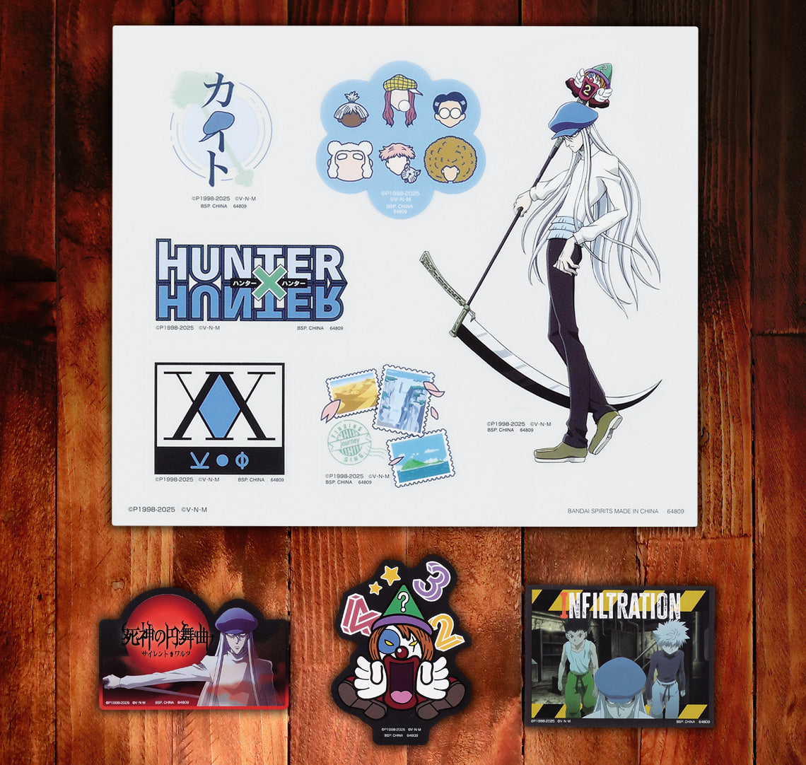Ichiban Kuji Hunter X Hunter CHIMERA ANT - I Prize Clear Sticker & Flake Sticker Complete Set of 10 Types