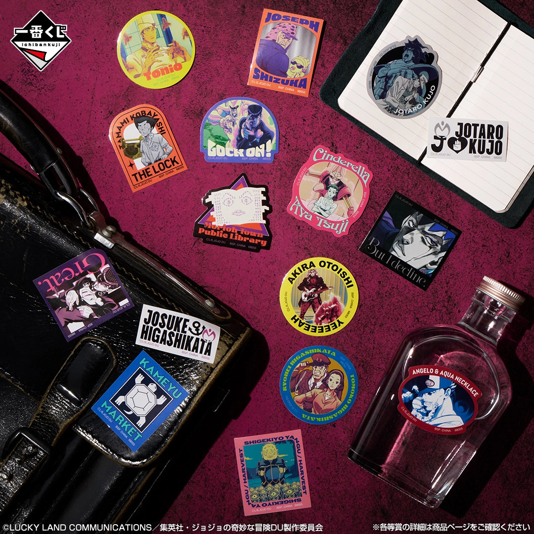 Ichiban Kuji JoJo's Bizarre Adventure Diamond is Unbreakable STAND RUSH! - J Prize Sticker Collection Complete Set of 10 Types