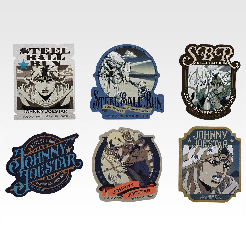 Ichiban Kuji JoJo's Bizarre Adventure Steel Ball Run - J Prize Sticker Assortment Complete Set Of 10 Types