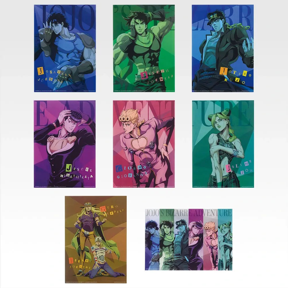 Ichiban Kuji JoJo's Bizarre Adventure The Gathering Of STARS - K Prize Clear Poster (8 Types)