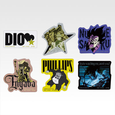 Ichiban Kuji Jojo's Bizarre Adventure Stardust Crusaders Stand Rush! - K Prize Sticker Collection Complete Set of 10 Types