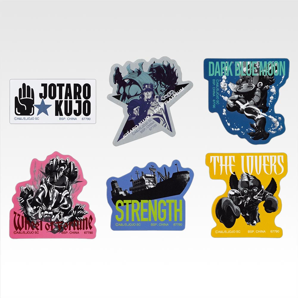 Ichiban Kuji Jojo's Bizarre Adventure Stardust Crusaders Stand Rush! - K Prize Sticker Collection Complete Set of 10 Types