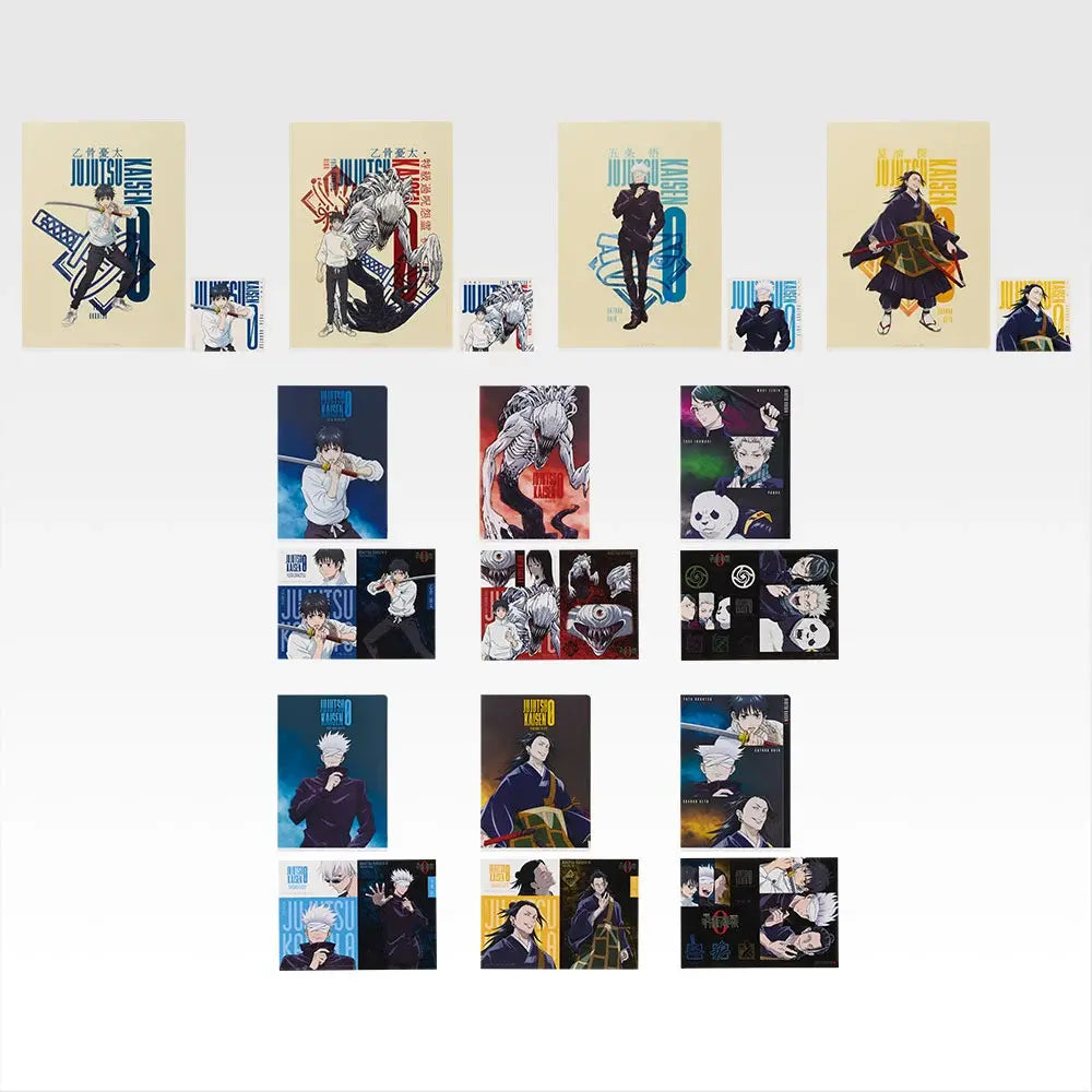 Ichiban Kuji Jujutsu Kaisen The Movie 0-1224 - E Prize Clear Files and Stickers Complete Set of 10 Types