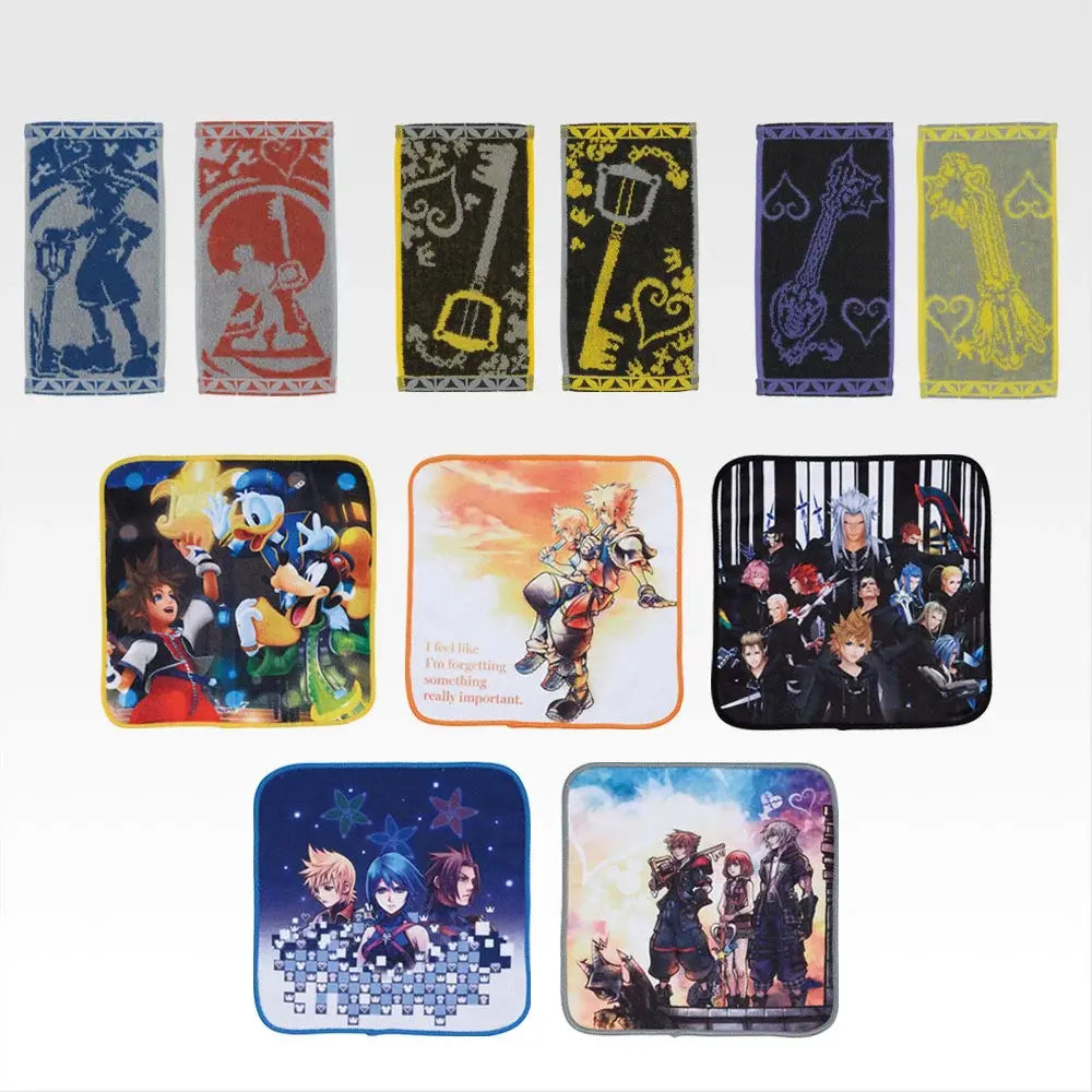 Ichiban Kuji Kingdom Hearts 25th Anniversary - E Prize Hand Towel Selection Complete Set of 8 Types