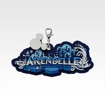 Ichiban Kuji Kingdom Hearts 25th Anniversary - F Prize World Logo Rubber Charm Complete Set of 7 Types