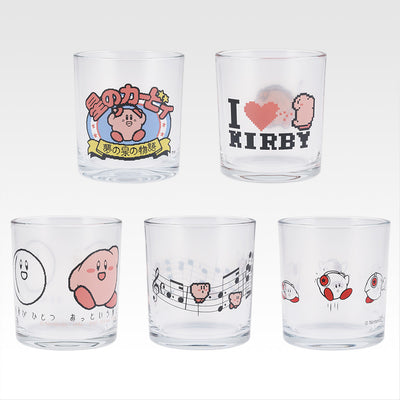 Ichiban Kuji Kirby Dream Land Remix - E Prize Rock Glass Collection Complete Set of 5