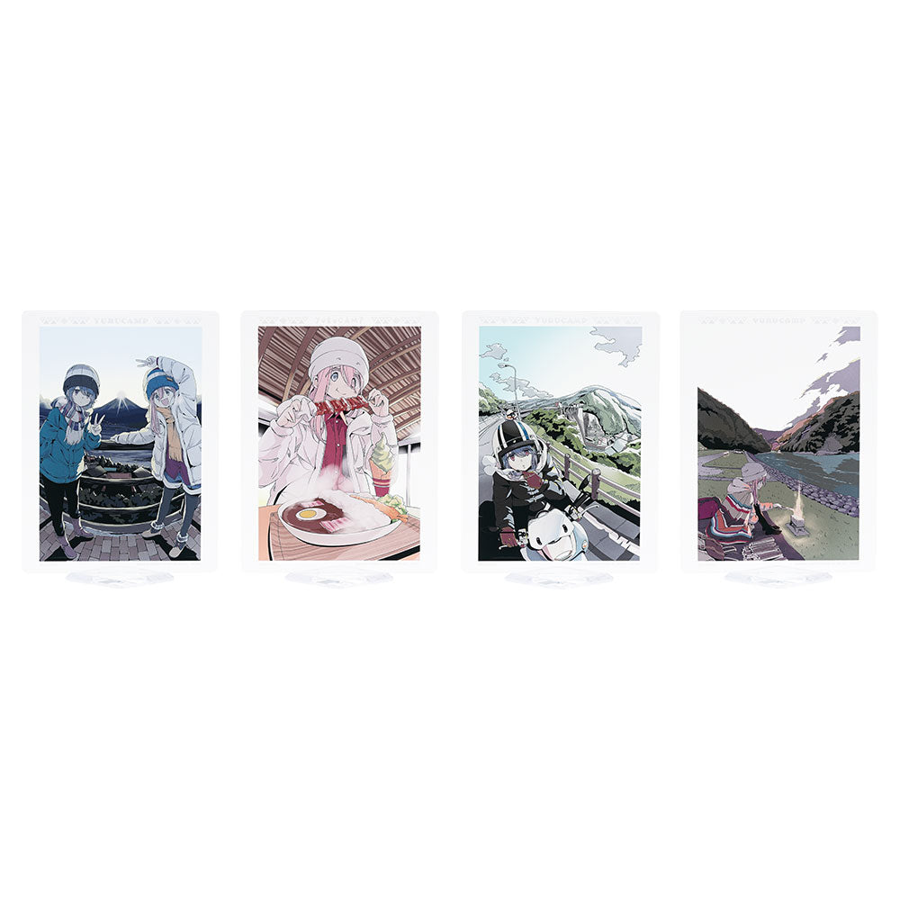 Ichiban Kuji Laid Back Camp Vol.2 - E Prize Acrylic Stand Complete Set of 4 Types