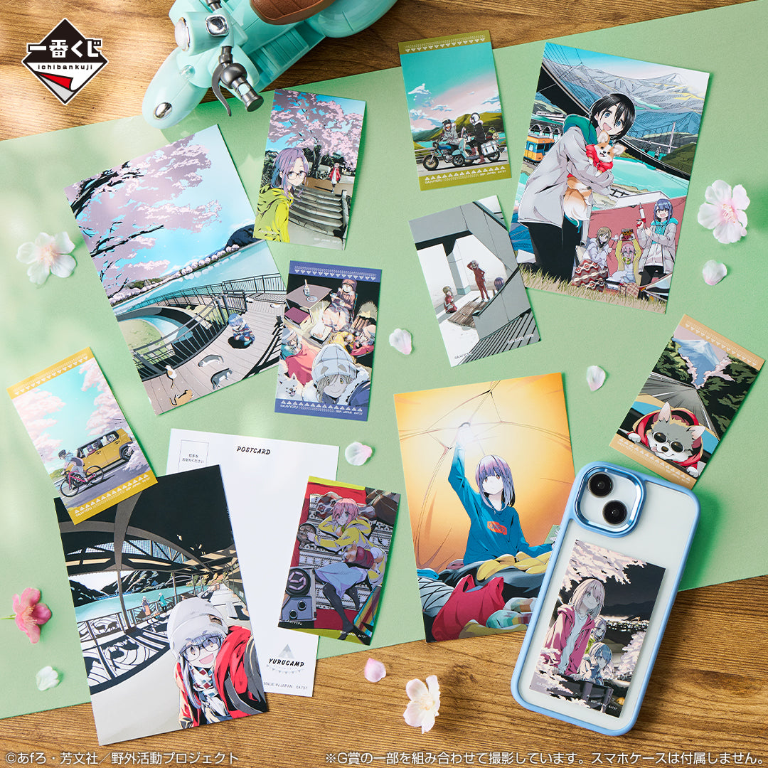 Ichiban Kuji Laid Back Camp Vol.2 - G Prize Postcard & Sticker Set Complete Set of 9 Types