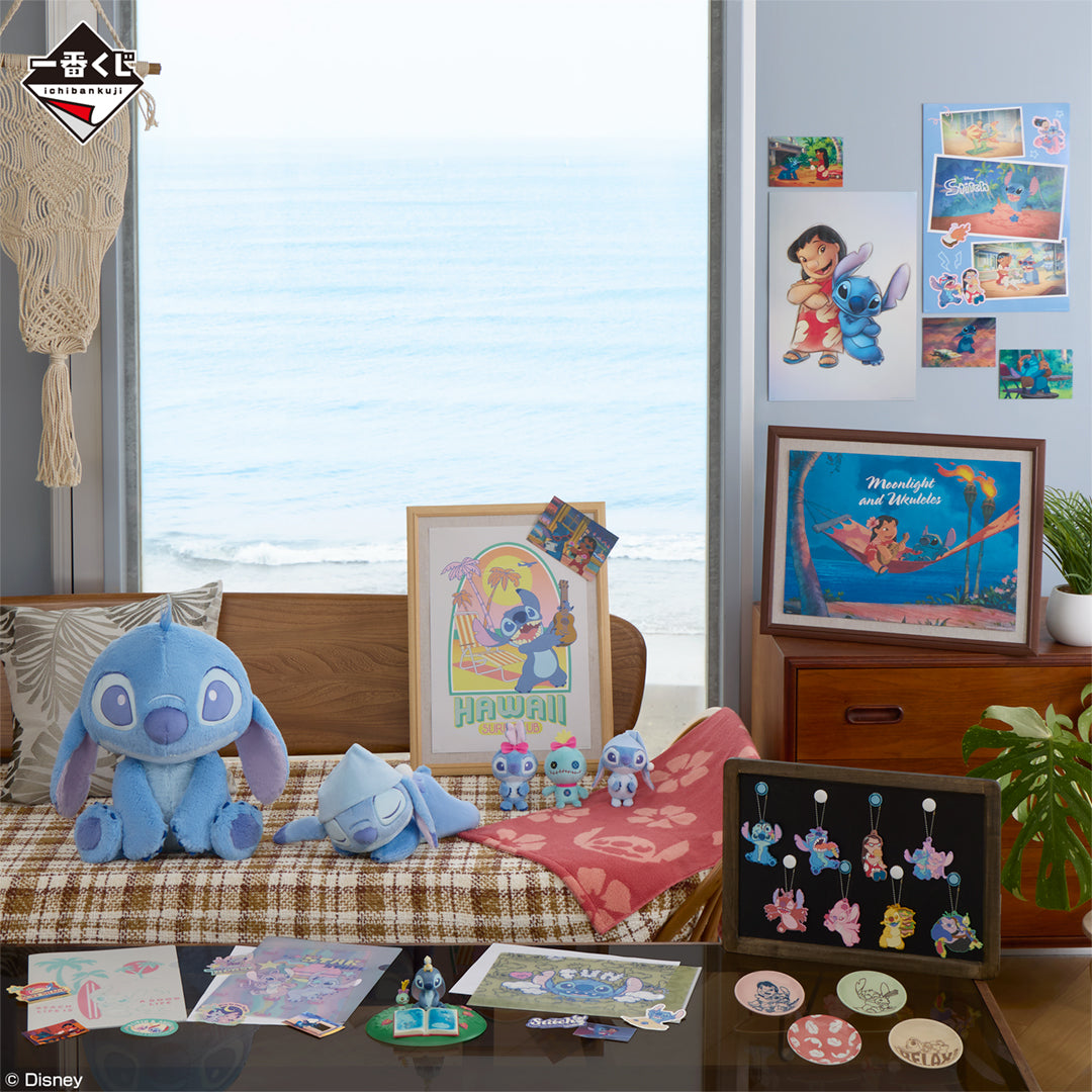 Ichiban Kuji Disney Lilo and Stitch Relaxed Summer - A Prize Card Stand Figure Stitch