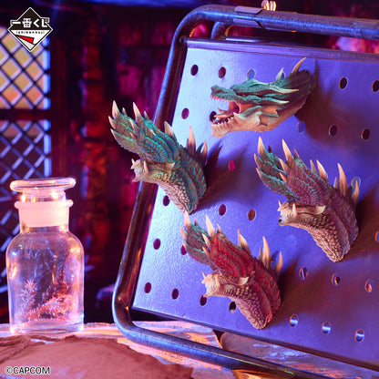 Ichiban Kuji Monster Hunter 20th Anniversary - D Prize 20th Anniversary Head Magnet Forbidden Monster Complete Set of 4 Types