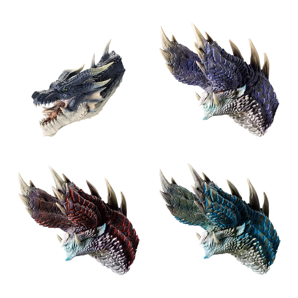 Ichiban Kuji Monster Hunter 20th Anniversary - D Prize 20th Anniversary Head Magnet Forbidden Monster Complete Set of 4 Types