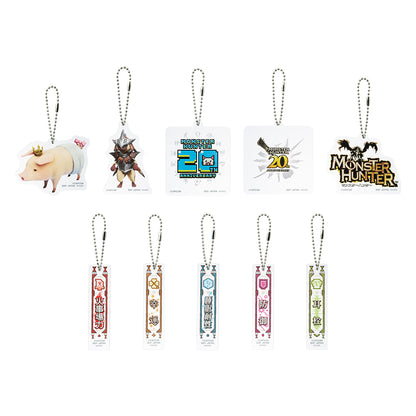 Ichiban Kuji Monster Hunter 20th Anniversary - E Prize Acrylic Charm Collection Complete Set of 10 Types