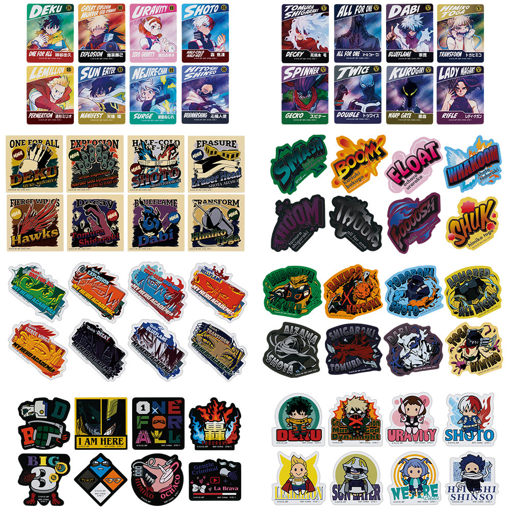Ichiban Kuji My Hero Academia Conflicting Feelings - J Prize Sticker Set Complete Set of 8 Types
