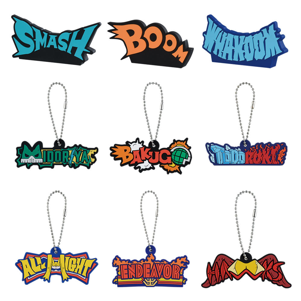Ichiban Kuji My Hero Academia The Power of Weaving - E Prize Rubber Collection Complete Set of 9 Types