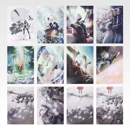 Ichiban Kuji Nier Automata Ver 1.1a Glory to Humanity - F Prize Clear Poster Complete Set of 12 Types