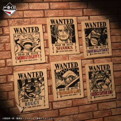 Ichiban Kuji One Piece Takumi no Keifu Hakyoku - F Prize Wanted Poster Hand Towel Complete Set of 6 Types