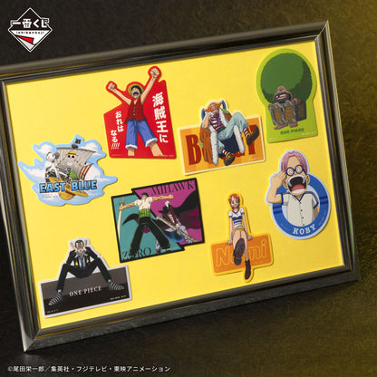 Ichiban Kuji One Piece Takumi no Keifu Hakyoku - H Prize Flake Sticker Complete Set of 12 Types