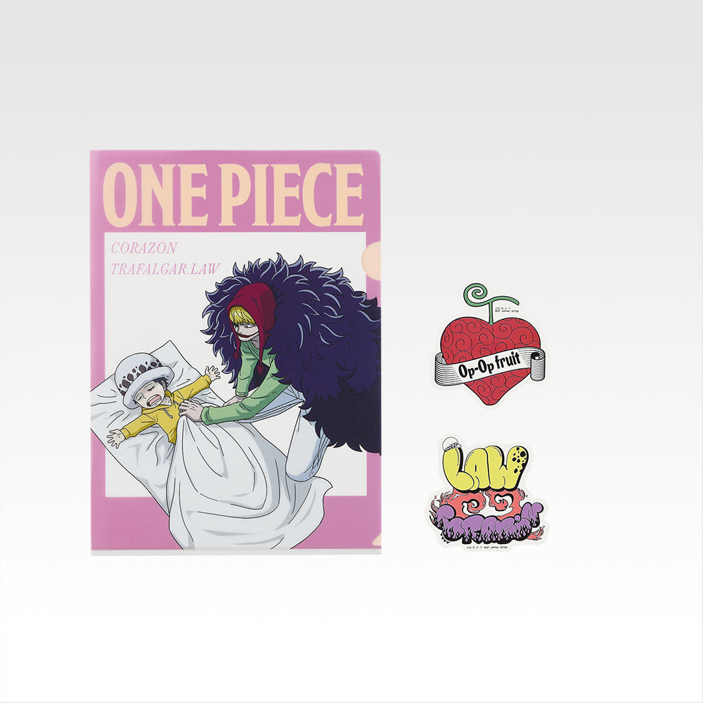 Ichiban Kuji One Piece The Unbreakable Law - J Prize Clear File and Sticker Complete Set of 10 Types